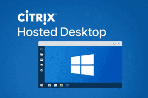 Wyświetlany interfejs pulpitu hostowanego przez Citrix