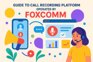 Ilustracja platformy nagrywania rozmów dla rozwiązań wsparcia IT firmy Foxcomm.